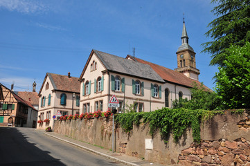 Wall Mural - alsace, the picturesque village of Heiligenstein