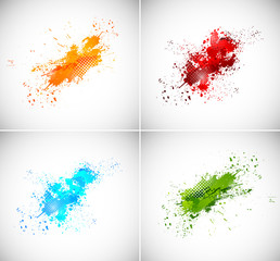 Aufkleber - Set of grunge backgrounds