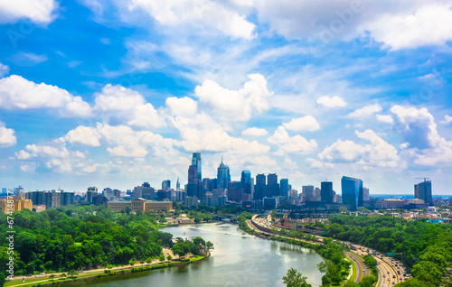 Naklejka samoprzylepna Philadelphia skyline