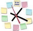 Note memos busy day time clock