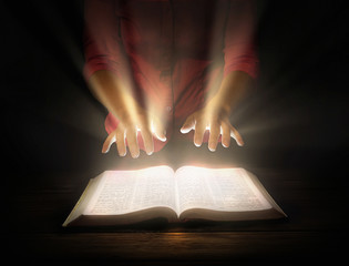 Wall Mural - glowing bible