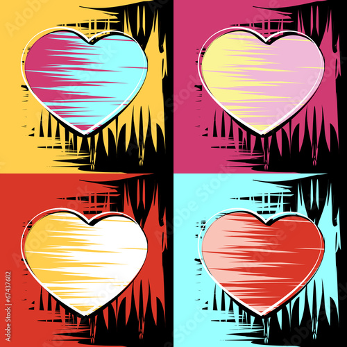 Fotomural painting in the style of Andy Warhol