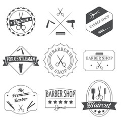 Canvas Print - Hairdresser label set