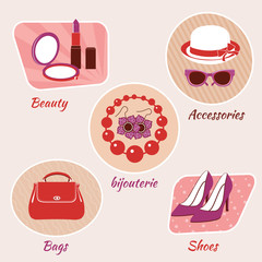 Sticker - Woman beauty emblems