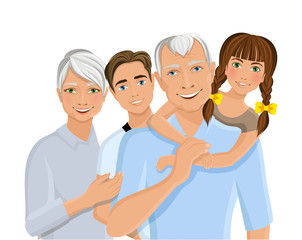 Sticker - Grandparents and grandchildren