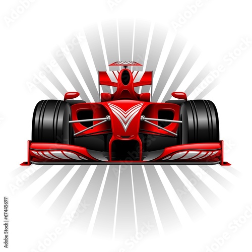 Dekoracja na wymiar  czerwony-samochod-wyscigowy-formuly-1