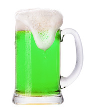 Green Beer Isolated On A White