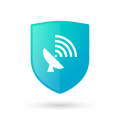 Sticker - Shield icon with an antenna