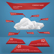Cloud computing origami infographics concept