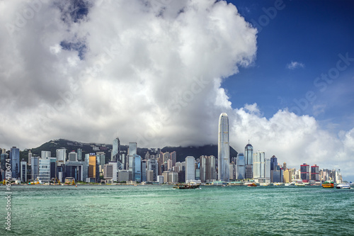 Naklejka samoprzylepna Hongkong, Chiny panoramę miasta