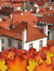 Poster - Prague in autumn concept