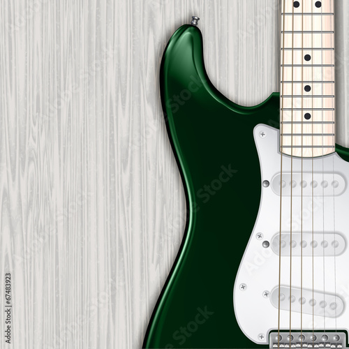 Fotoboard na płycie Streszczenie grunge drewniane tła z gitara elektryczna