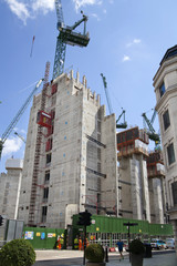 Sticker - London, building site with cranes in the Bank of England aria