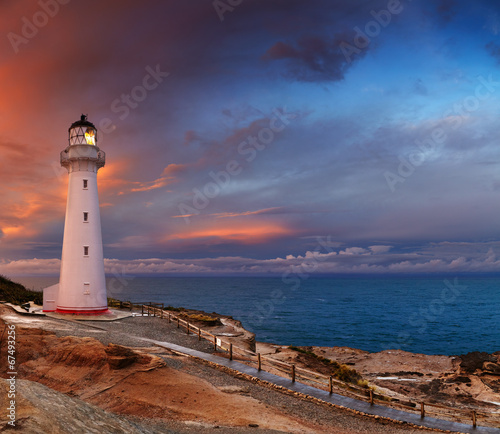 Nowoczesny obraz na płótnie Castle Point Lighthouse, New Zealand