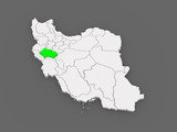 Fototapeta  - Map of Lorestan. Iran.