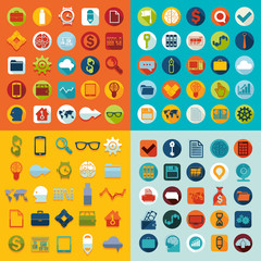 Set of flat icons