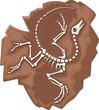 Cartoon Archeopteryx fossil