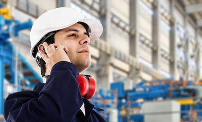 Portrait of a worker in a factory