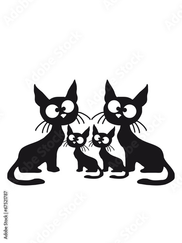 Leinwandbilder Katzen Mama Papa 2 Kinder Eltern Familie Suss Leinwandbilder Style O Mat