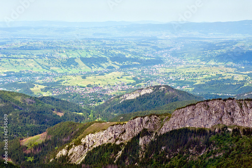 Obraz na płótnie canvas trzyczęściowy "tryptyk" Tatry i zakopane