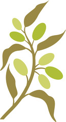 Wall Mural - Olive branch colorful