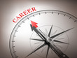 © JoyImage - abstract compass needle pointing the word career