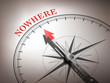 © JoyImage - abstract compass needle pointing the word nowhere