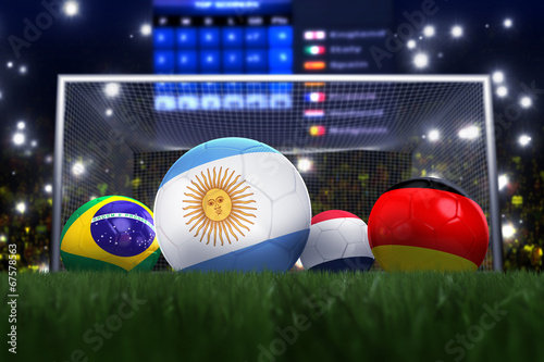 Tapeta ścienna 3d rendering Argentina futbol