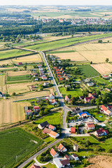 aerial view of village and Otmuchow town