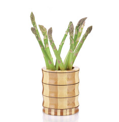 Wall Mural - Bunch of fresh asparagus.