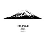 Outline vector illustration of Mt. Fuji