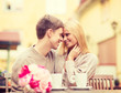 © Syda Productions - romantic happy couple kissing in the cafe