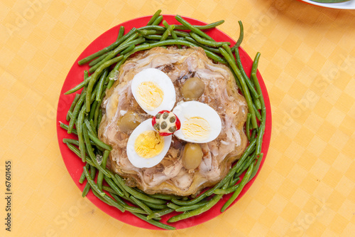Aspic Di Pollo Contornato Da Fagiolini Verdi Buy This Stock Photo And Explore Similar Images At Adobe Stock Adobe Stock