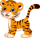 Fototapeta  - Cute tiger cartoon
