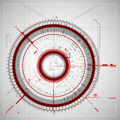 Wall Mural - technology abstract background. vector.