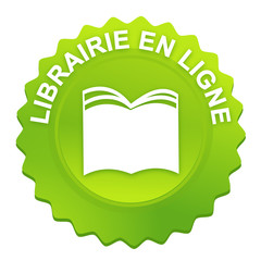 Wall Mural - librairie en ligne sur bouton web denté vert