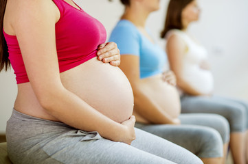 Pregnant women exercising