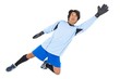 © WavebreakMediaMicro - Goalkeeper in blue making a save