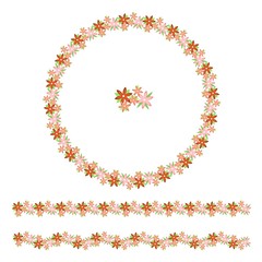 Wall Mural - floral vector circle ornament set