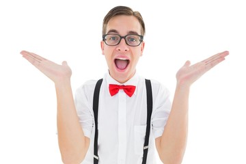 Poster - Geeky young hipster smiling at camera