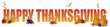 Happy Thanksgiving Text with Fruits and Vegetable Illustration
