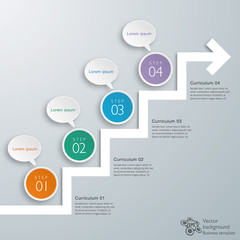 Wall Mural - Infographics Vector Background 4-Step Process