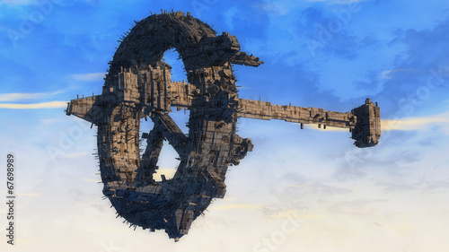 Naklejka samoprzylepna Scifi ufo