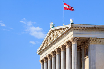 Poster - Profile of the facade of the Austrian Parliament