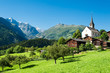 Alps: typical swiss village