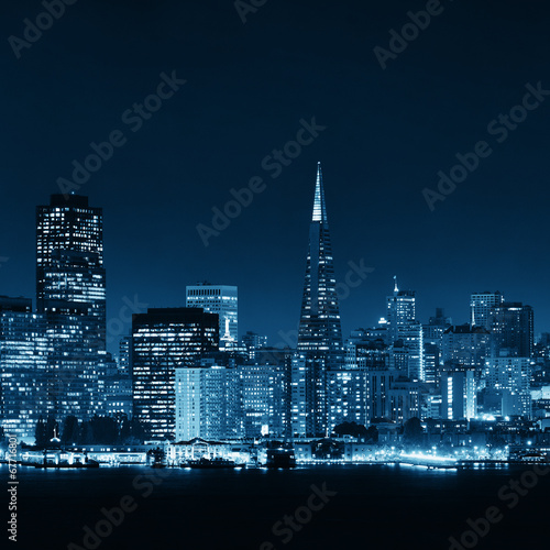 Obraz na płótnie canvas trzyczęściowy "tryptyk" Panoramę San Francisco