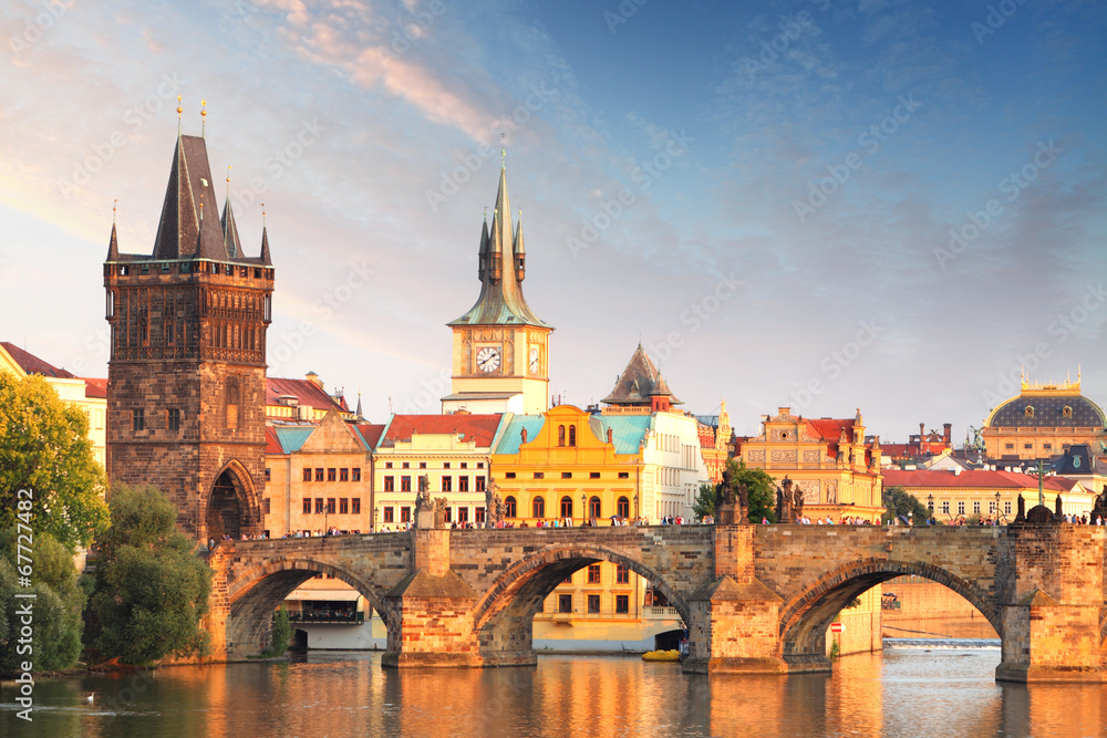 Obraz na płótnie Charles bridge in Prague, Czech republic w salonie