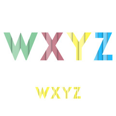 Wall Mural - W X Y Z - Colorful Layered Modern Font