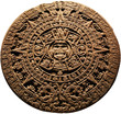 Aztec calendar - on a white background