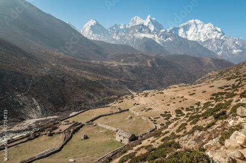 Fotoboard na płycie Himalajska dolina w Nepalu